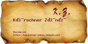 Kürschner Zénó névjegykártya